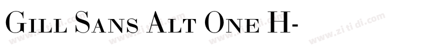 Gill Sans Alt One H字体转换